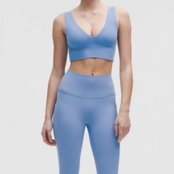 lululemon athletica Tops - Lululemon Align V-Neck bra in “pool party” blue size 6